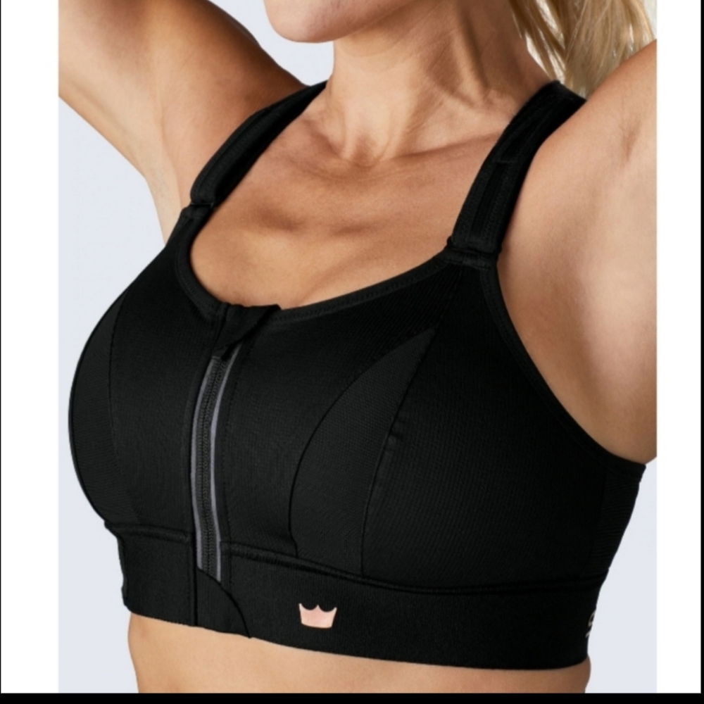 SHEFIT Ultimate Sports Bra High Impact Front Zip Black 1 Luxe / XL